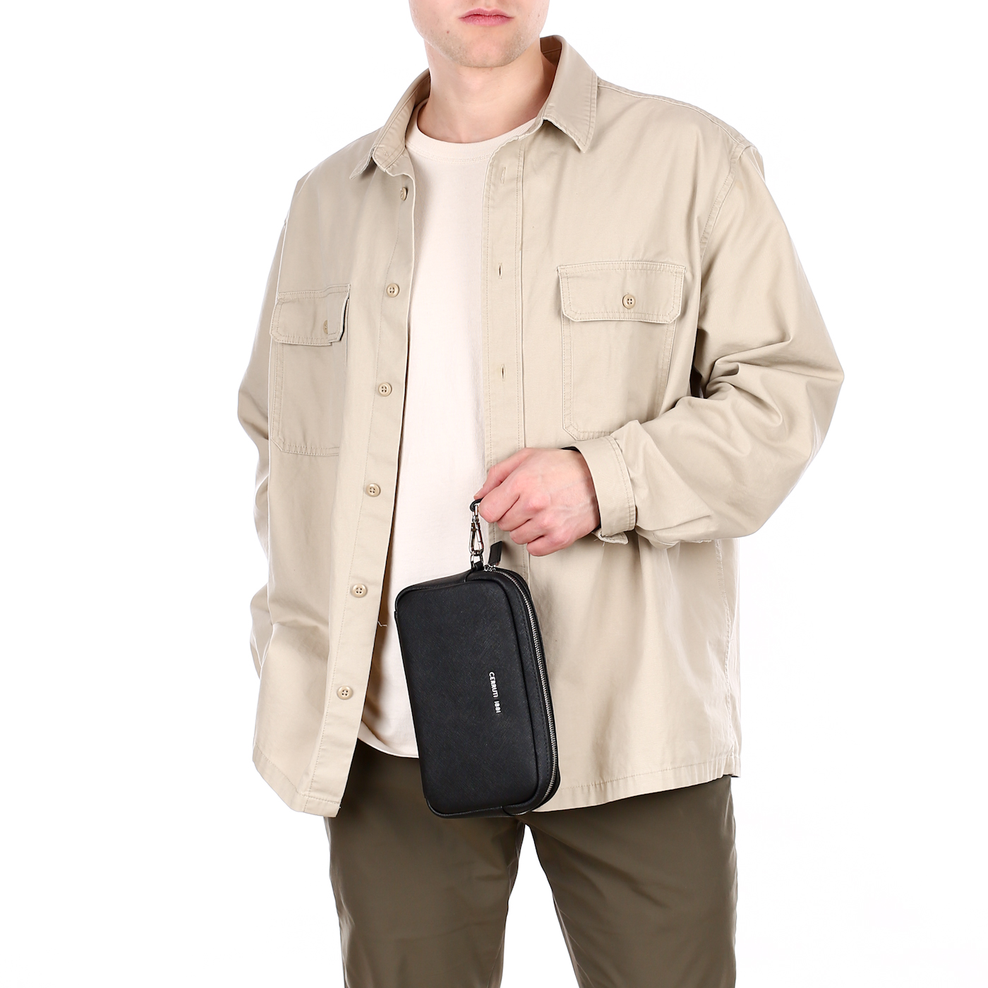 Сафьяновая барсетка Cerruti 1881 Irama