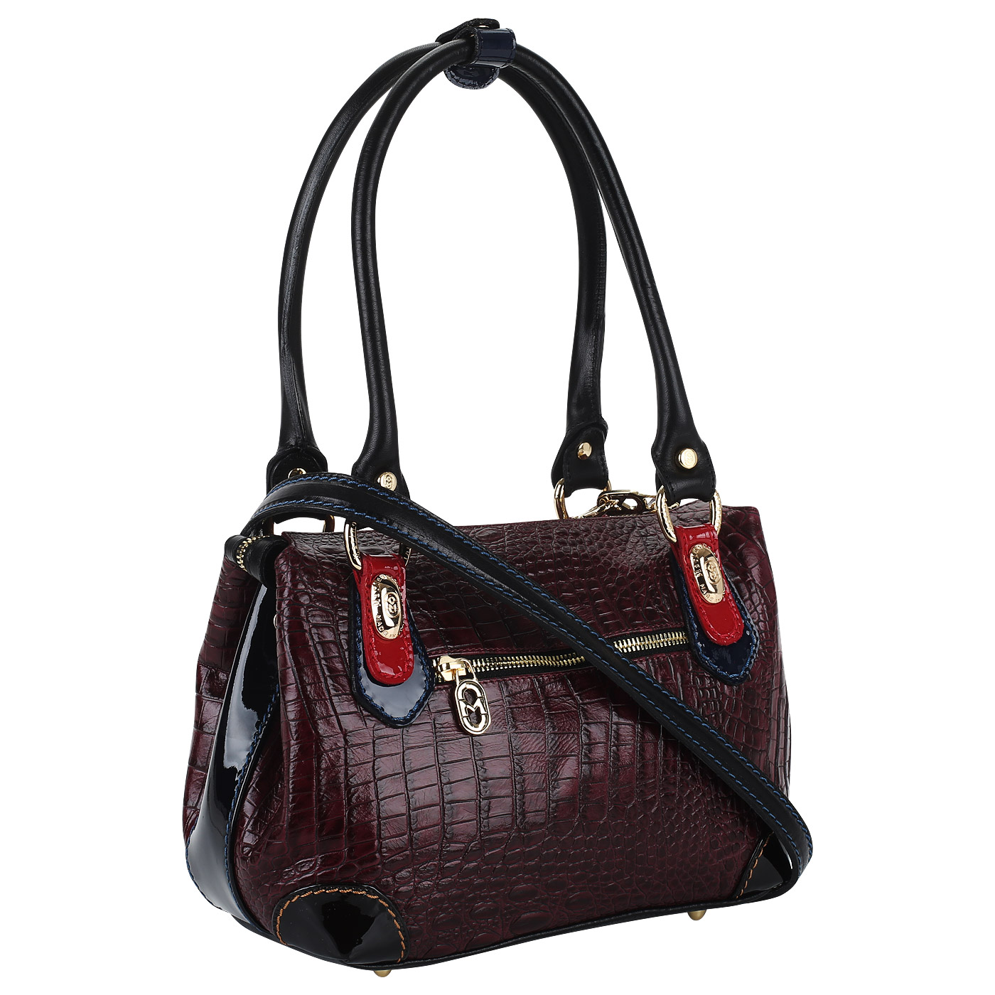 Сумка с отделкой под крокодиловую кожу Marino Orlandi 