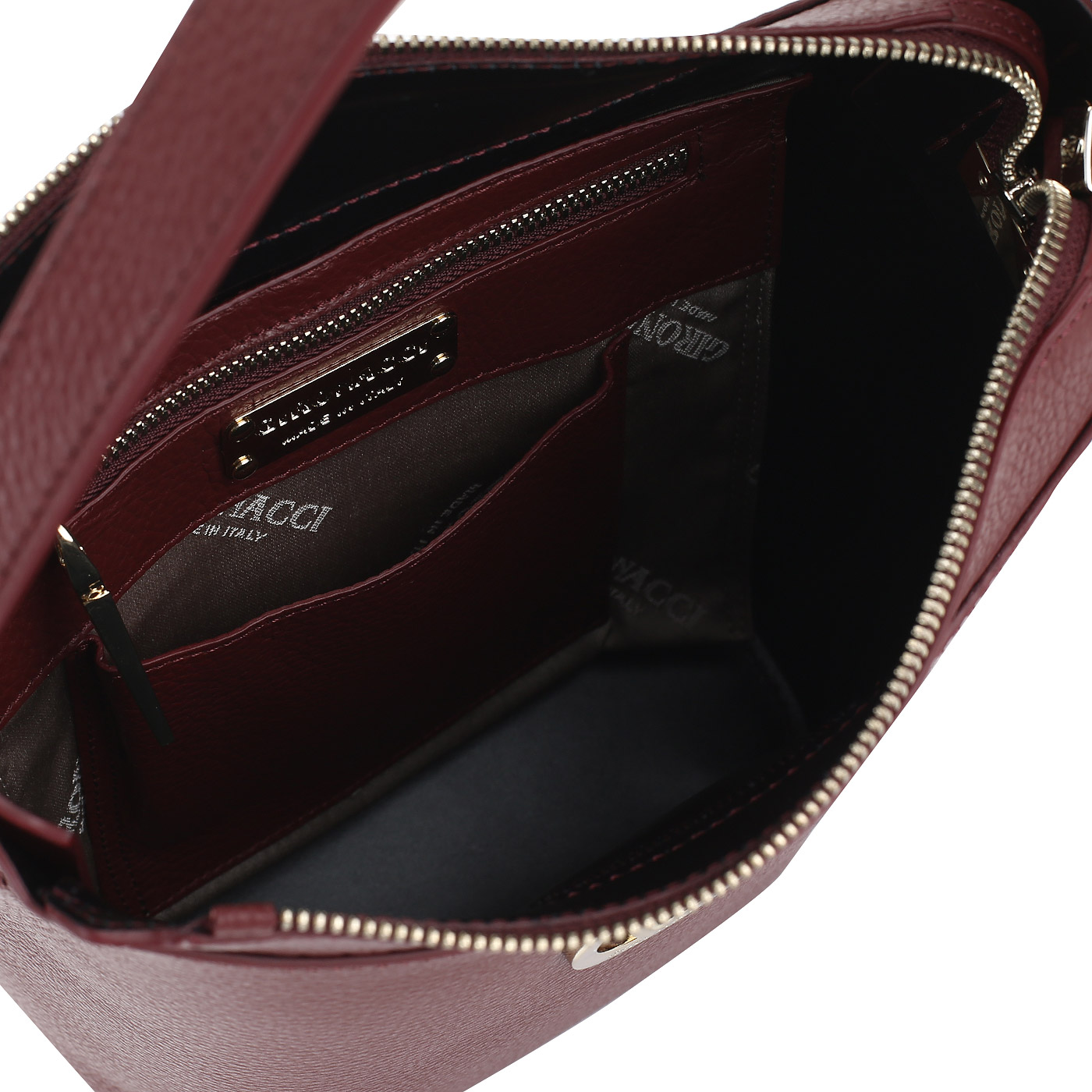 Бордовая сумочка из кожи Gironacci 