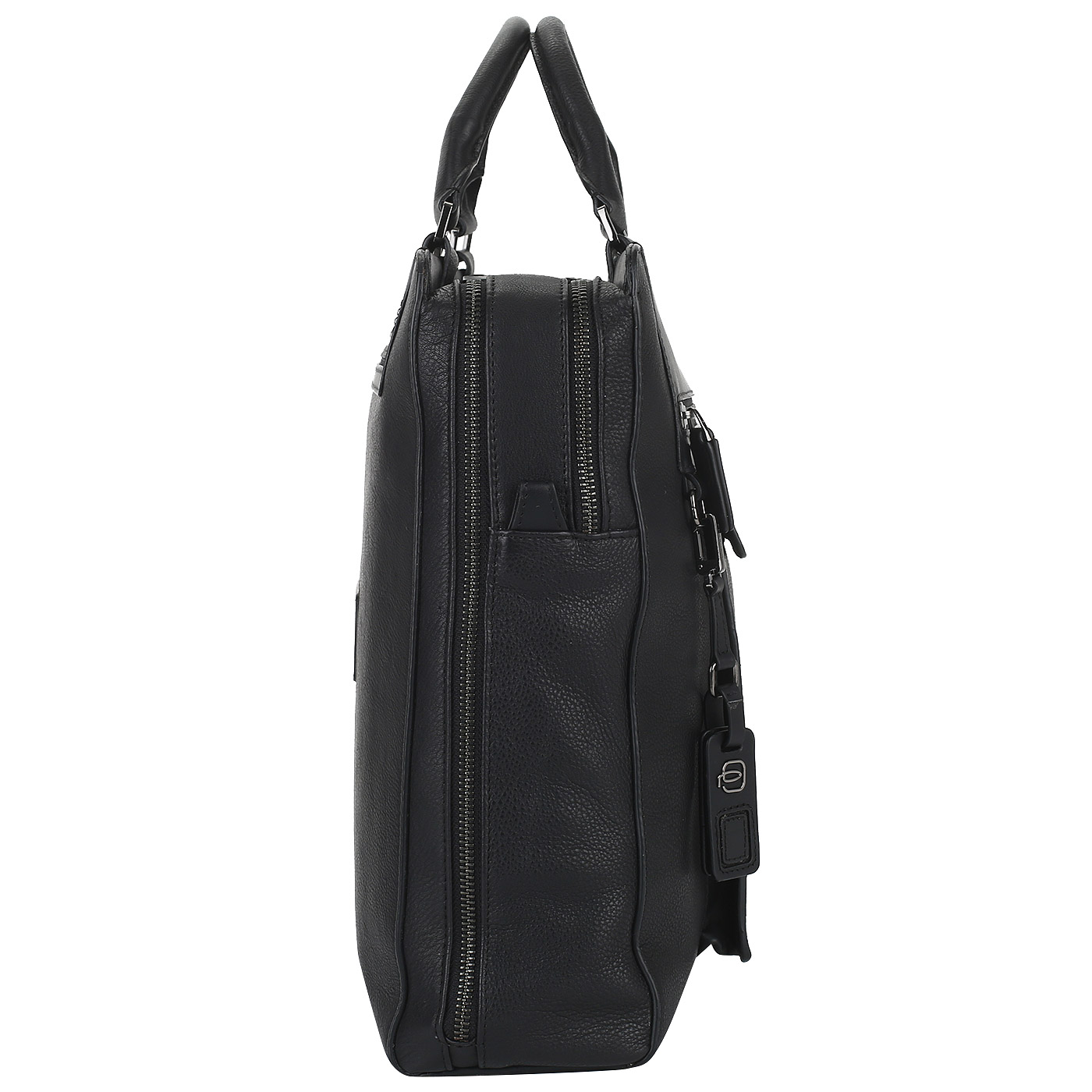 Деловая сумка из черной кожи Piquadro Vostok