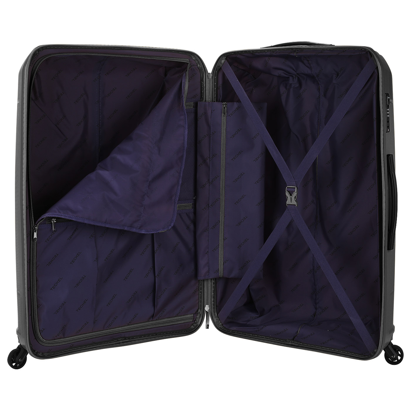 Чемодан большой L из полипропилена с кодовым замком Teckel Avenue