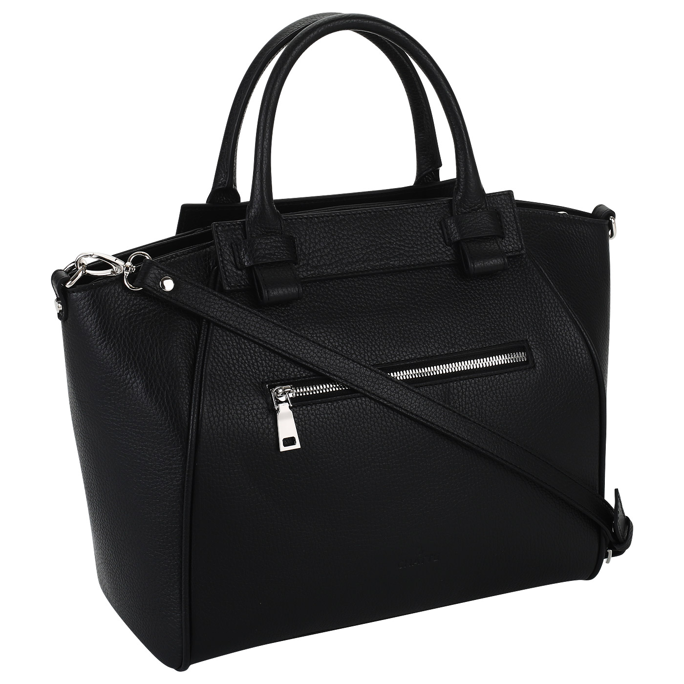 Черная кожаная сумка Chatte 