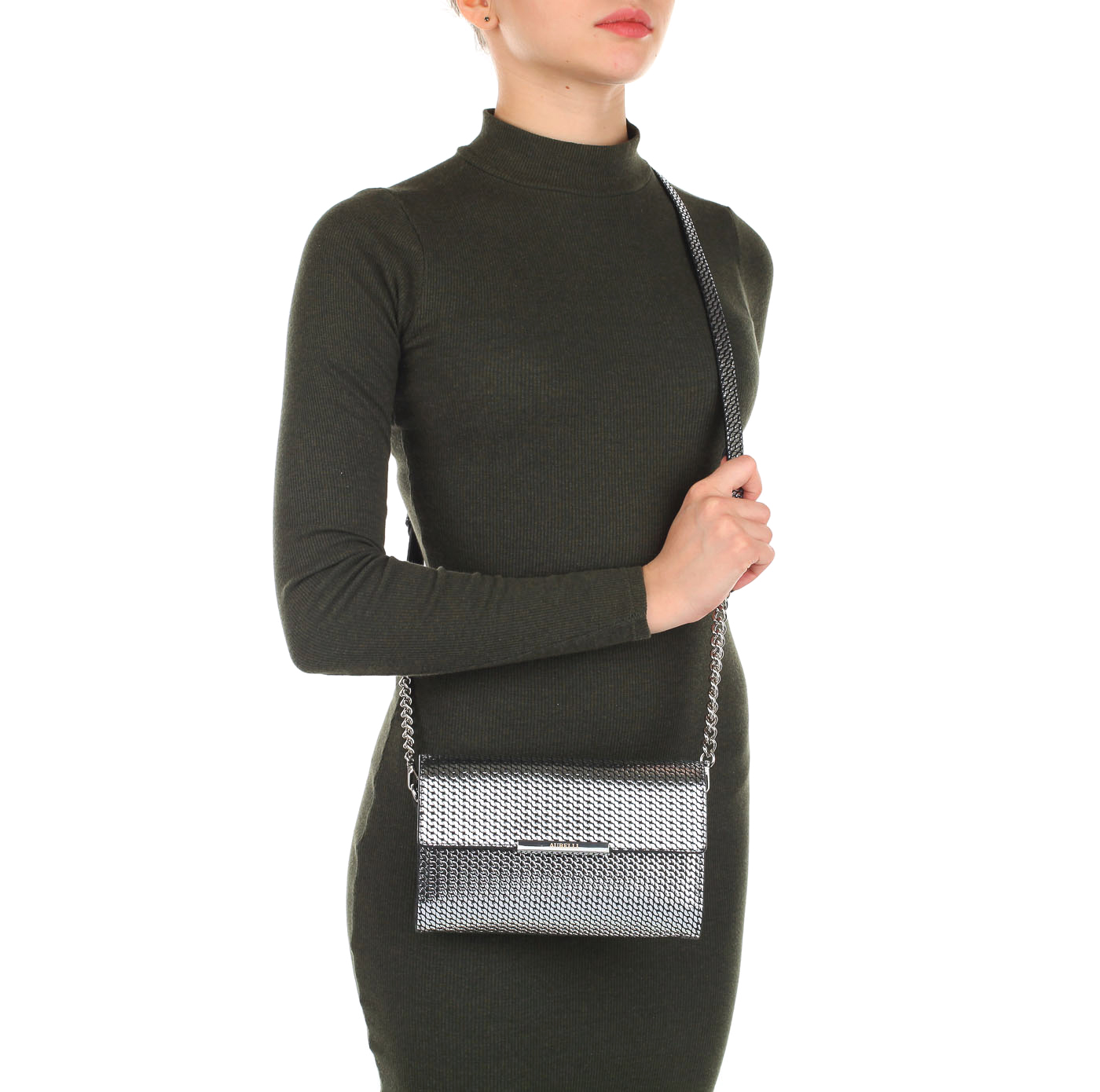 Женская кожаная сумка с тиснением Aurelli Mini bag