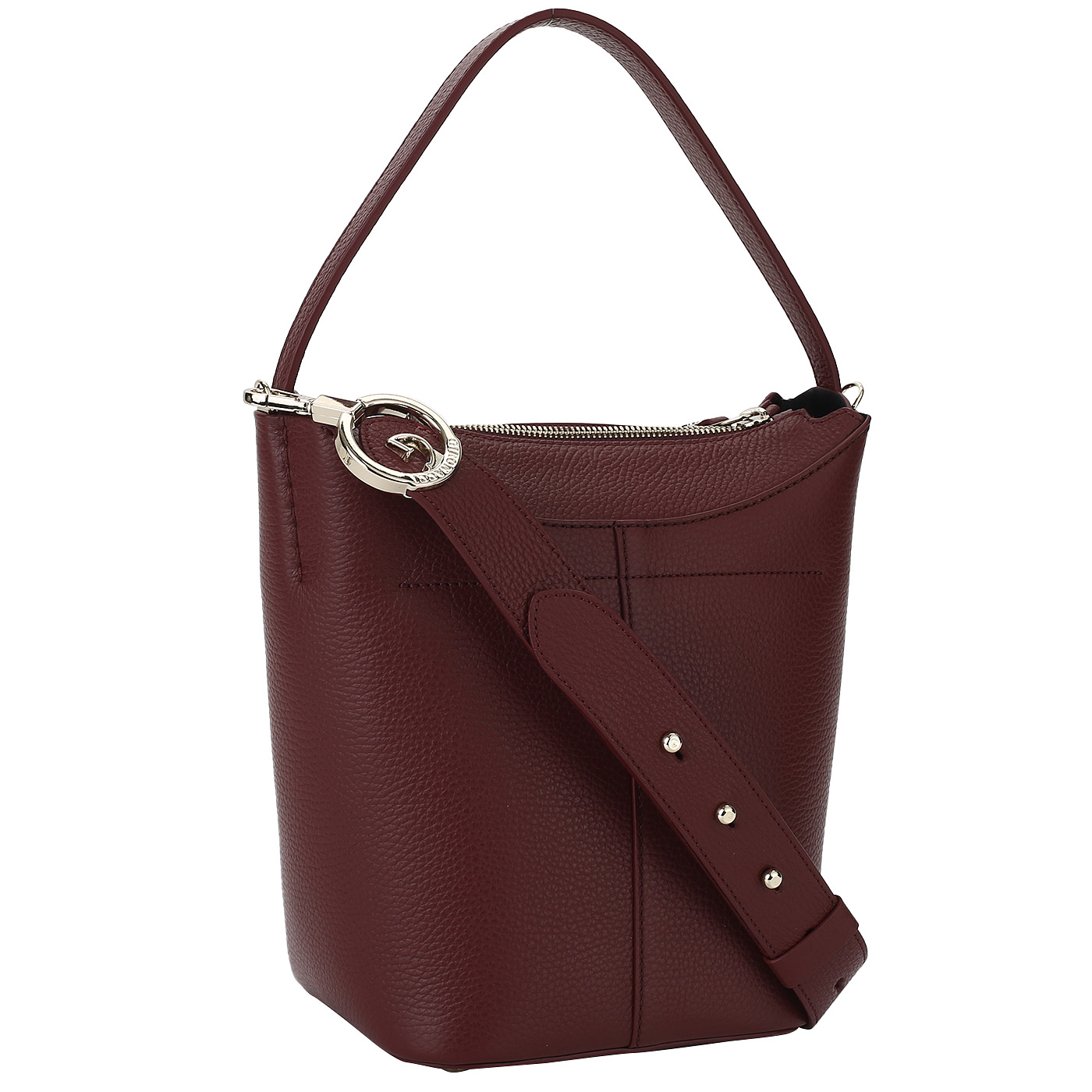 Бордовая сумочка из кожи Gironacci 