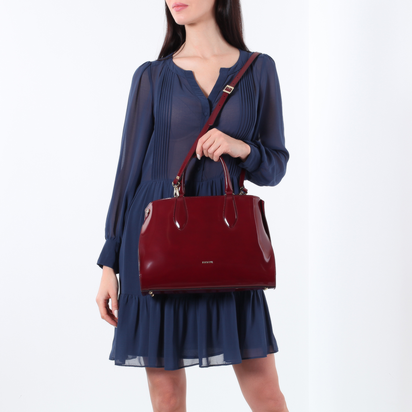 Сумка из глянцевой кожи Ripani Edera