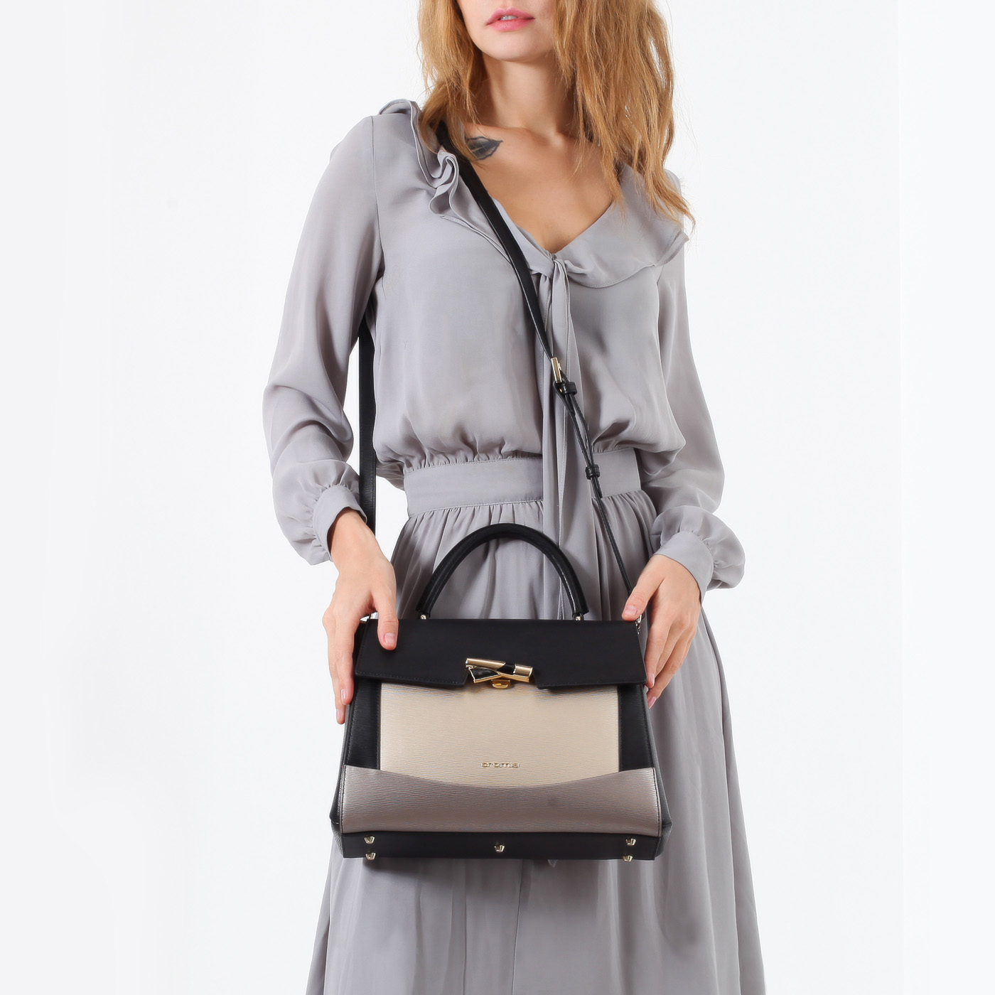 Сумка-сэтчел с тиснением Cromia Kesi