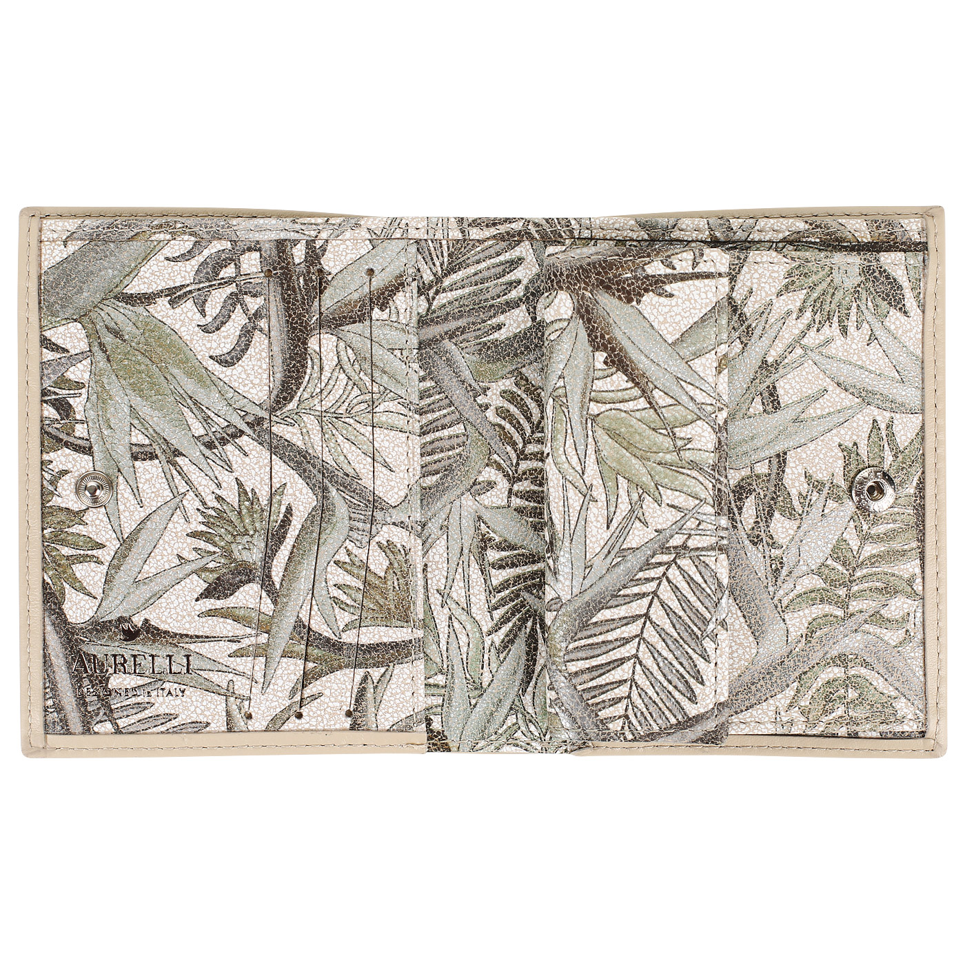 Маленький кошелек из гладкой кожи Aurelli Luna tropico