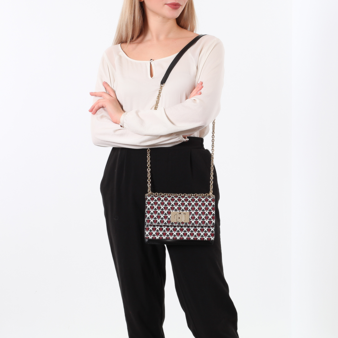 Тисненая сумка через плечо Furla 1927