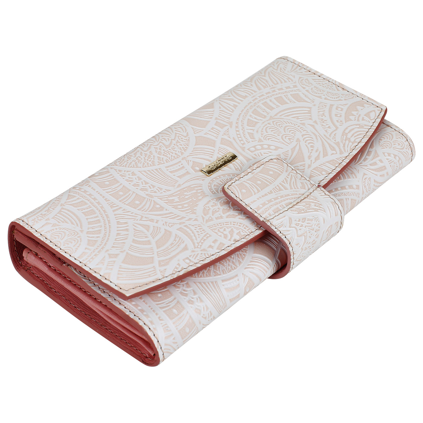 Кожаный кошелек на кнопке Chatte Bloom