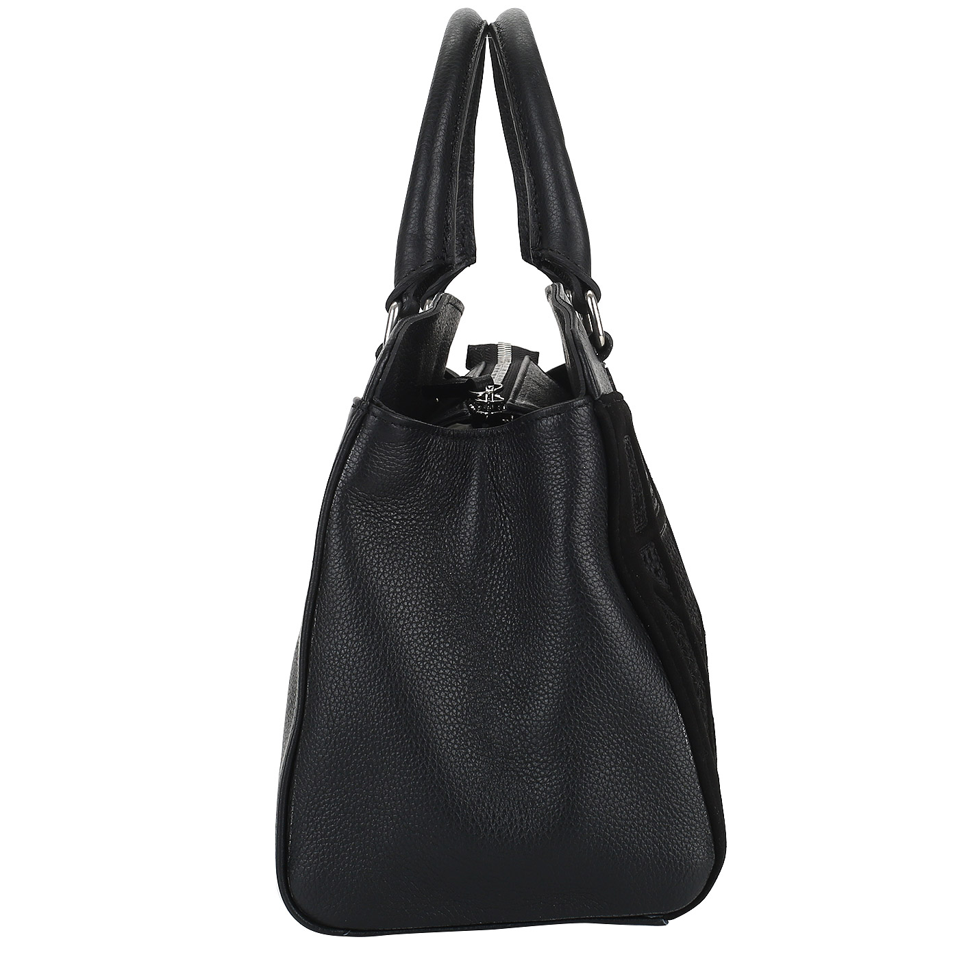 Сумка из замши и кожи на молнии Marina Creazioni 