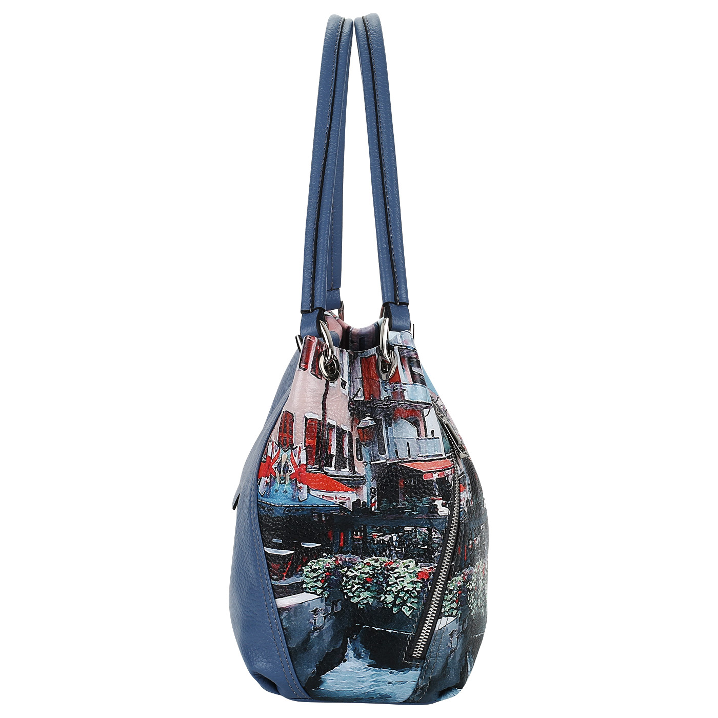 Кожаная сумка с принтом Chatte 