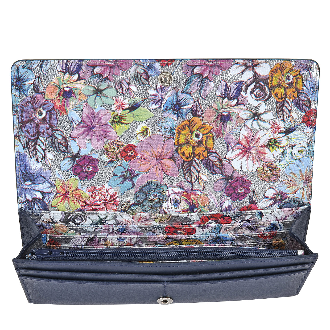 Женское кожаное портмоне со съемным кармашком Aurelli Luna fiore