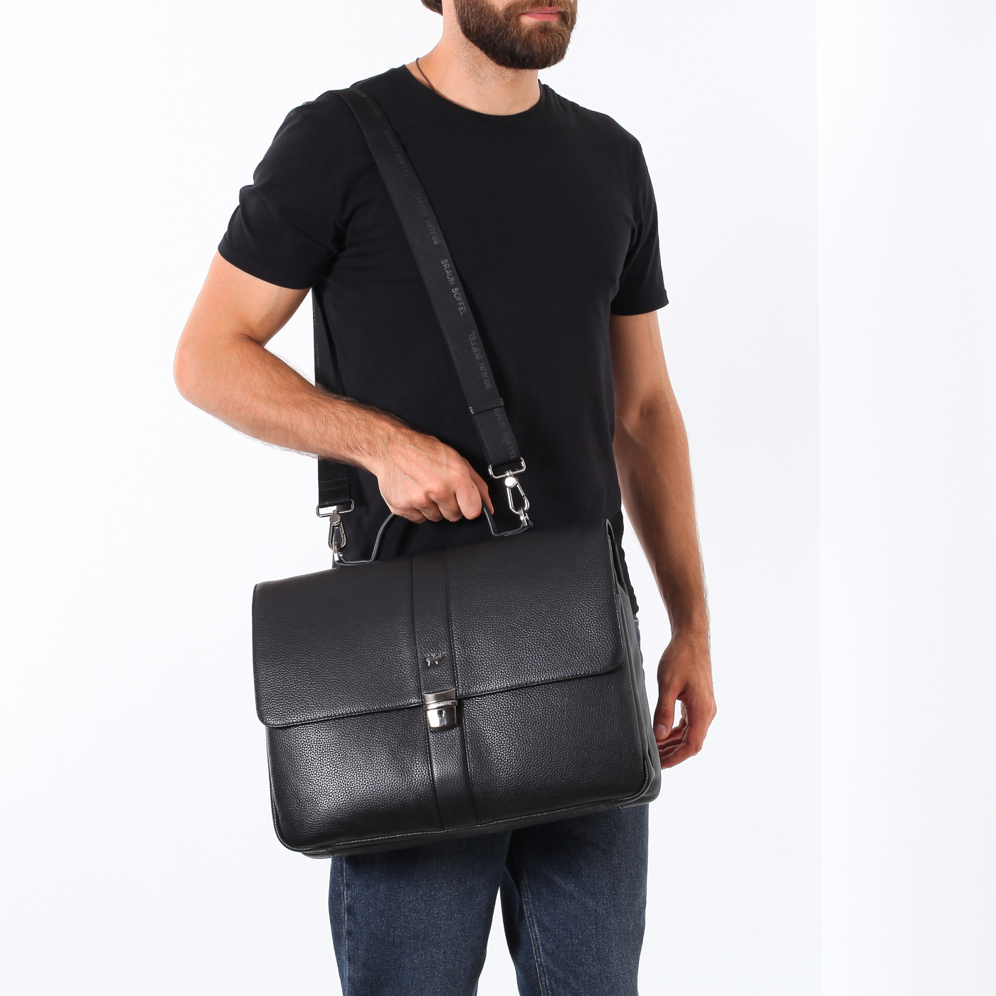 Портфель с плечевым ремнем Braun Buffel Turin