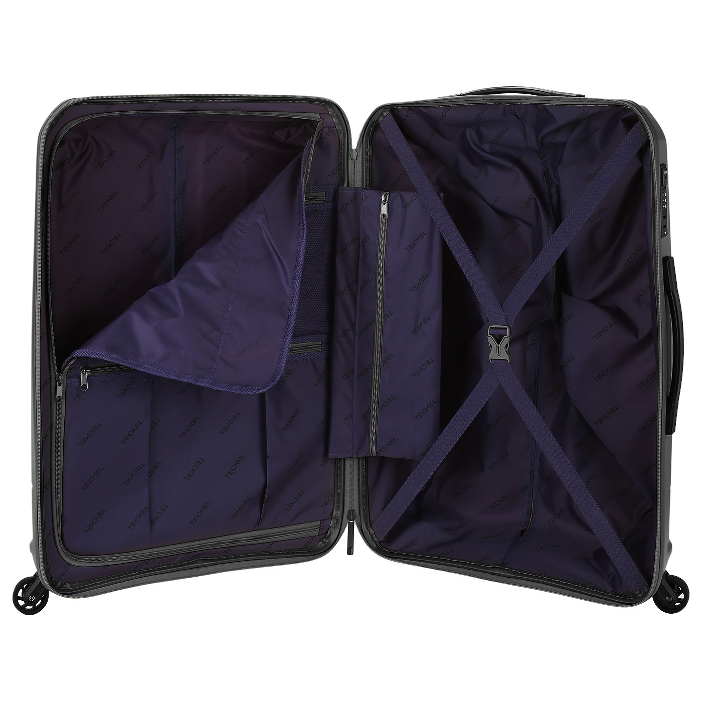 Чемодан средний M из полипропилена с кодовым замком Teckel Avenue