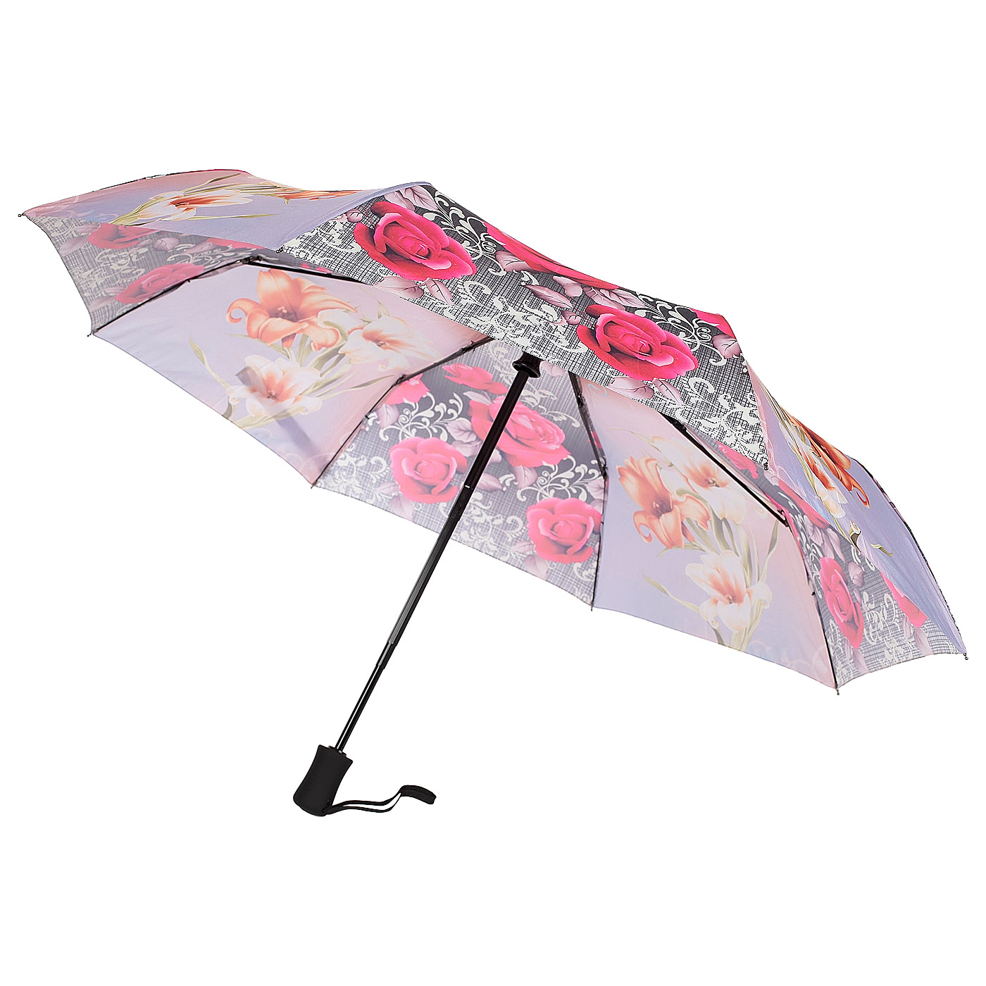 Складной зонт с цветным принтом Raindrops 