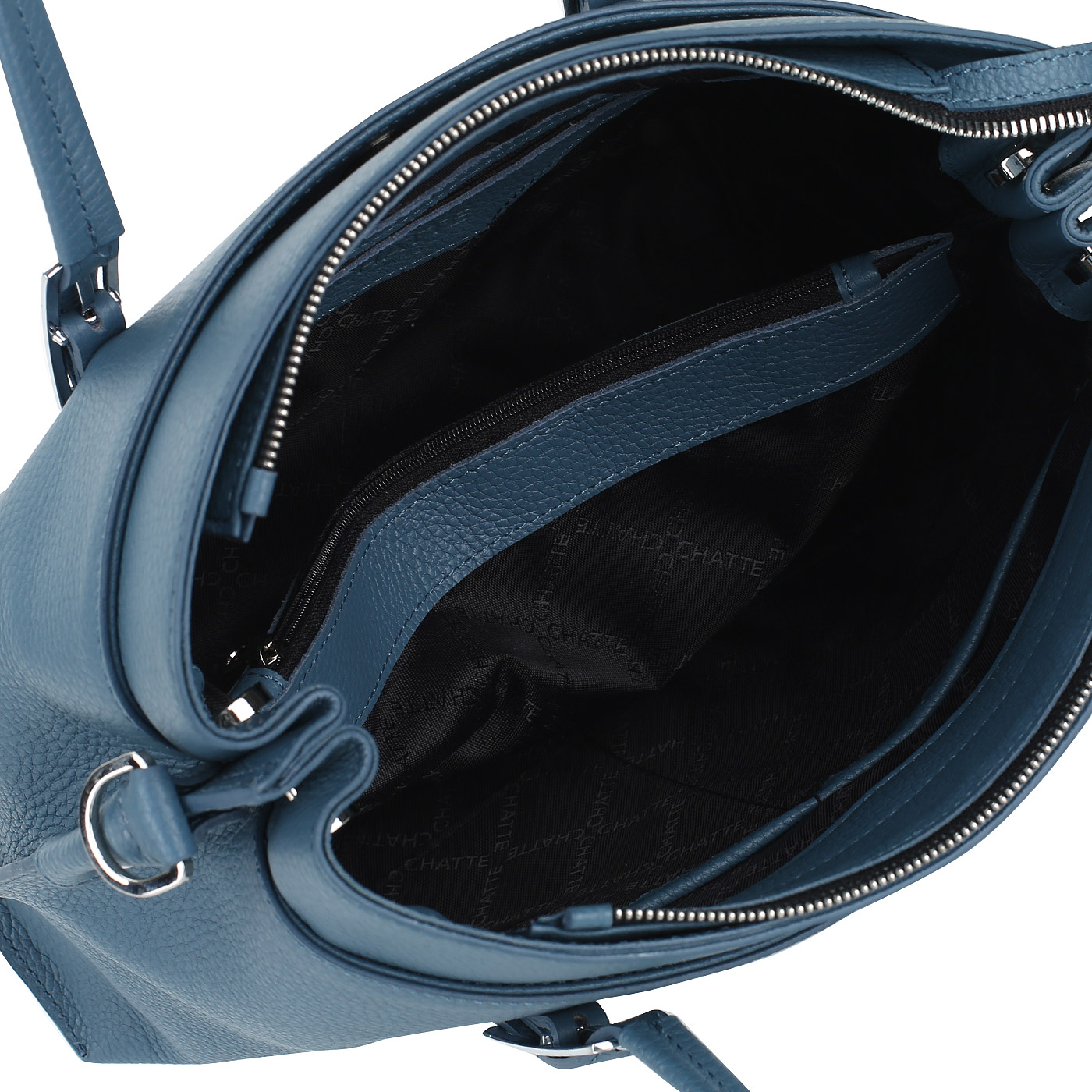 Кожаная сумка с ручками и ремешком Chatte 