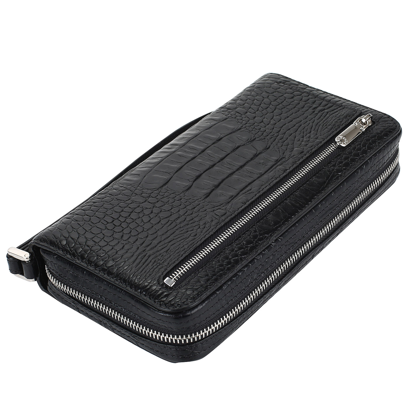 Кожаная сумка-визитка на молнии Neri Karra 