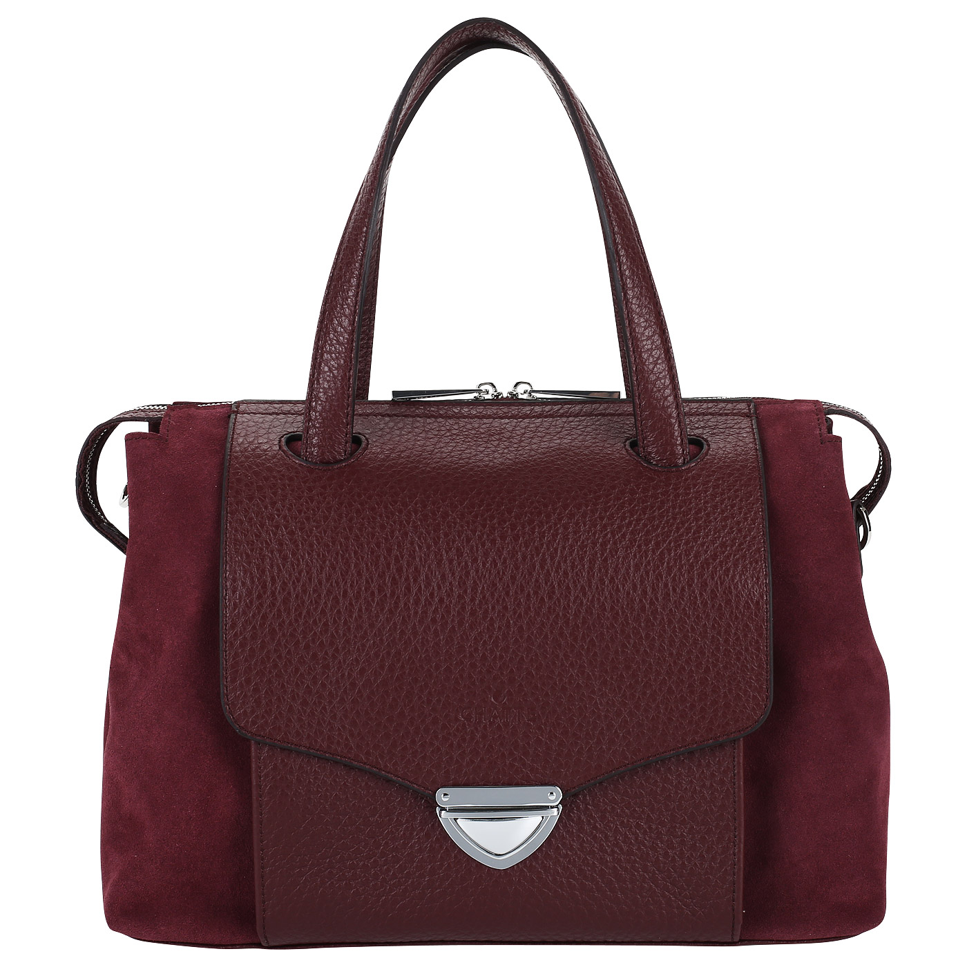 Chatte Бордовая комбинированная сумка