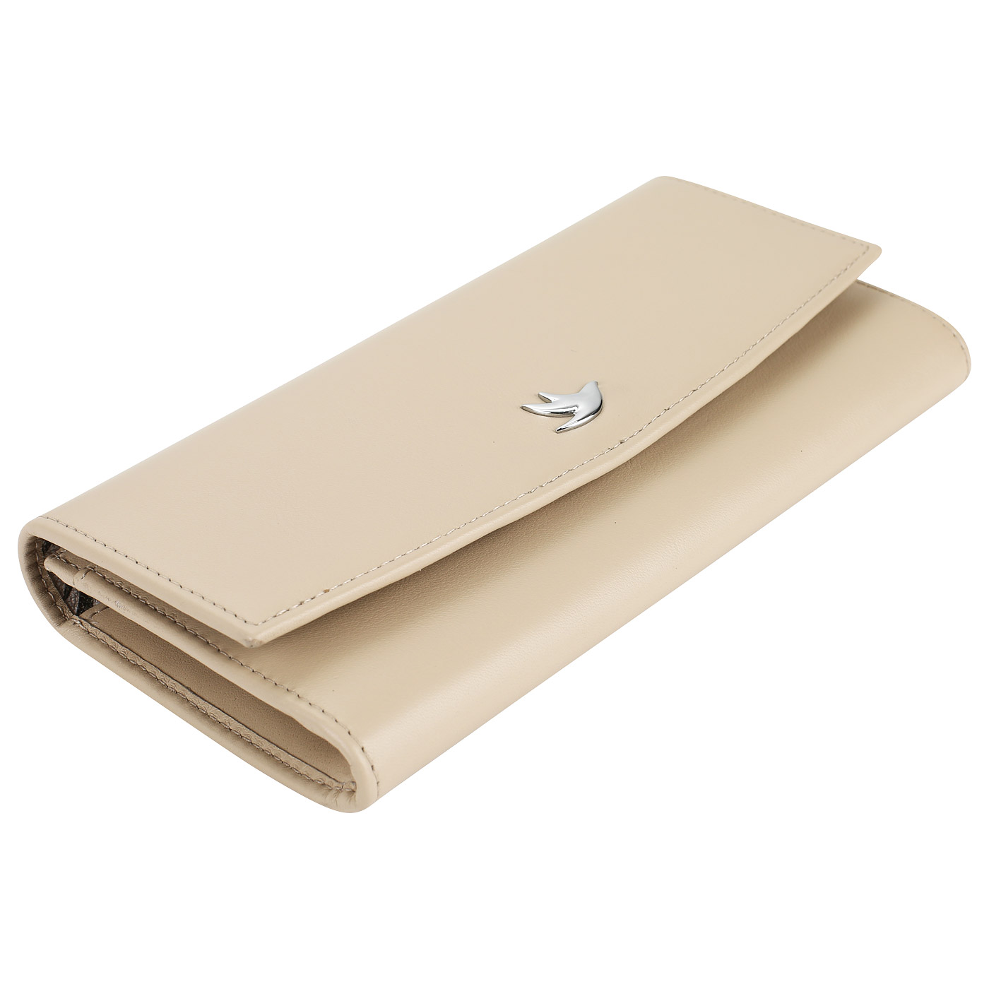 Кожаный кошелек на кнопке Aurelli Luna tropico