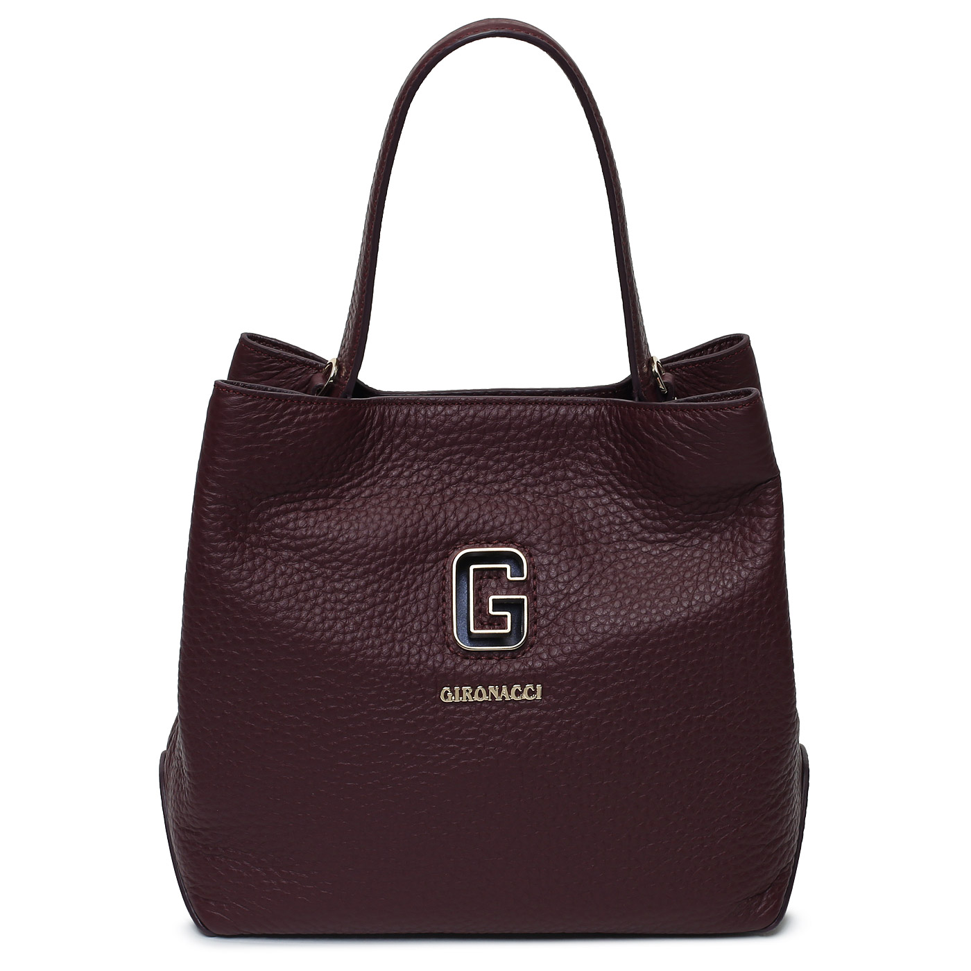 Gironacci Кожаная сумка с косметичкой