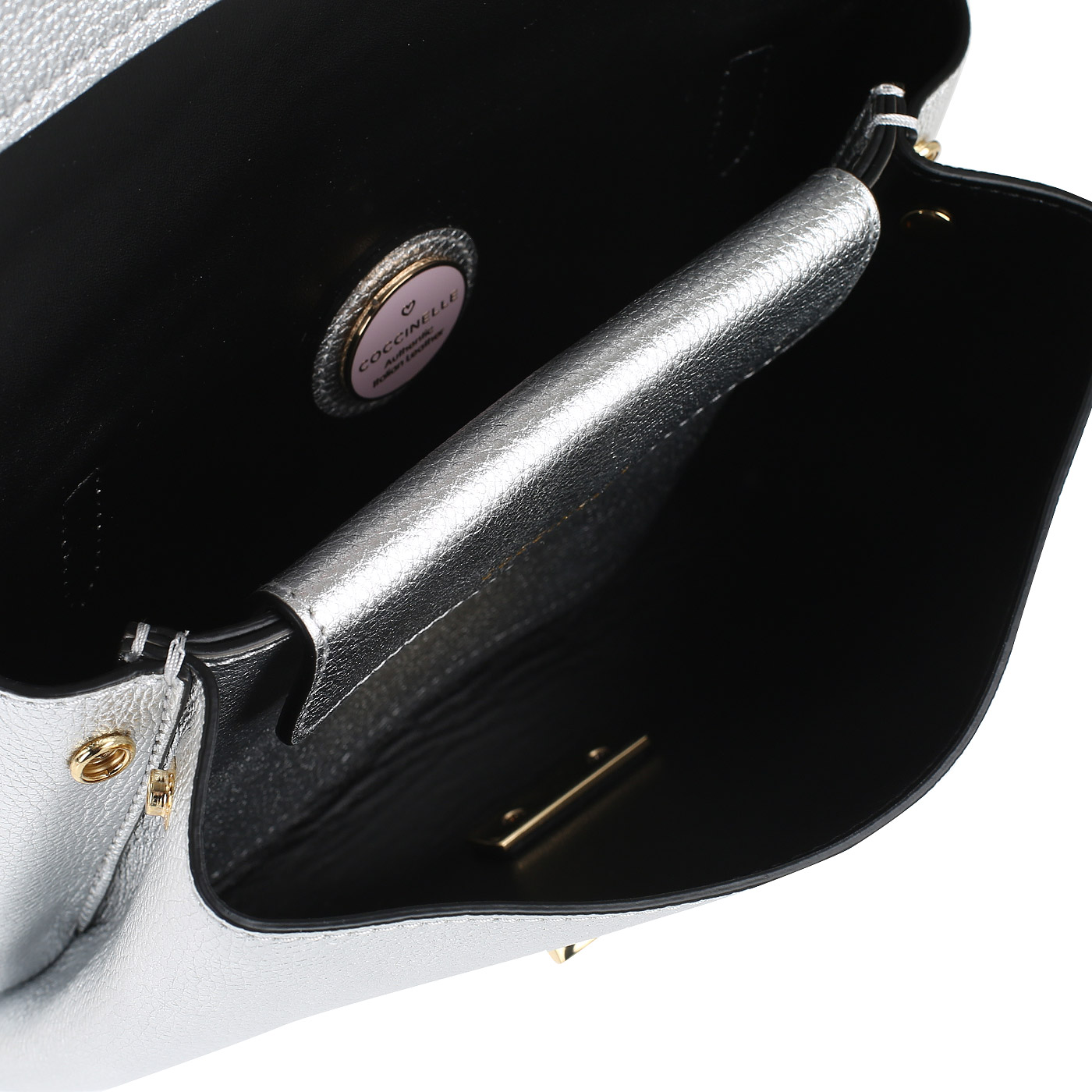 Серебристая сумочка Coccinelle Arlettis