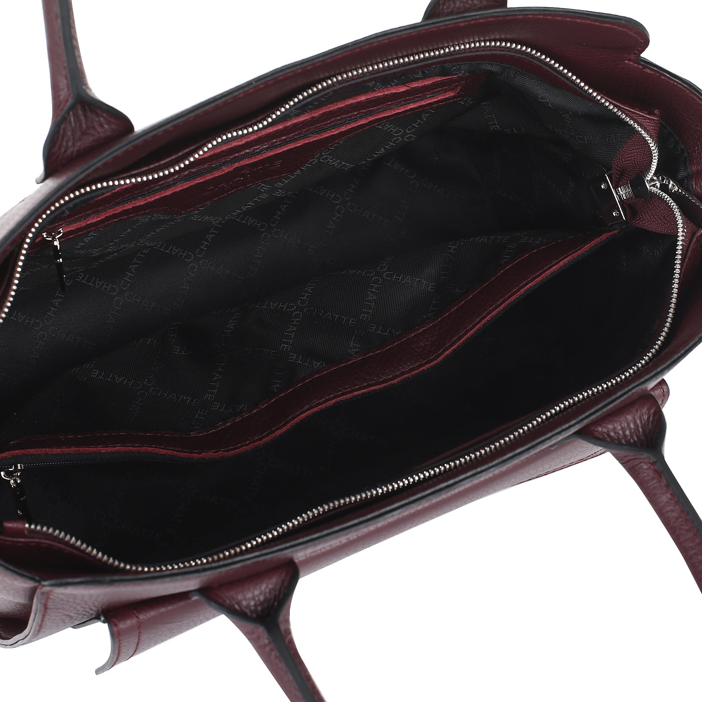 Сумка из бордовой кожи Chatte Marseille