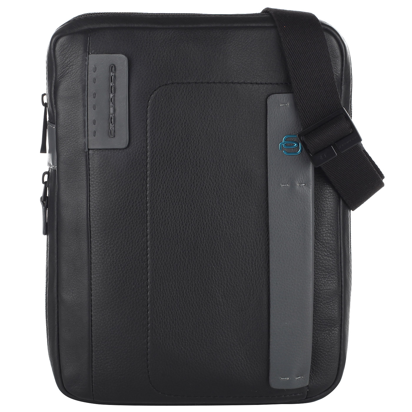 Piquadro Мужская сумка-планшет из черной кожи