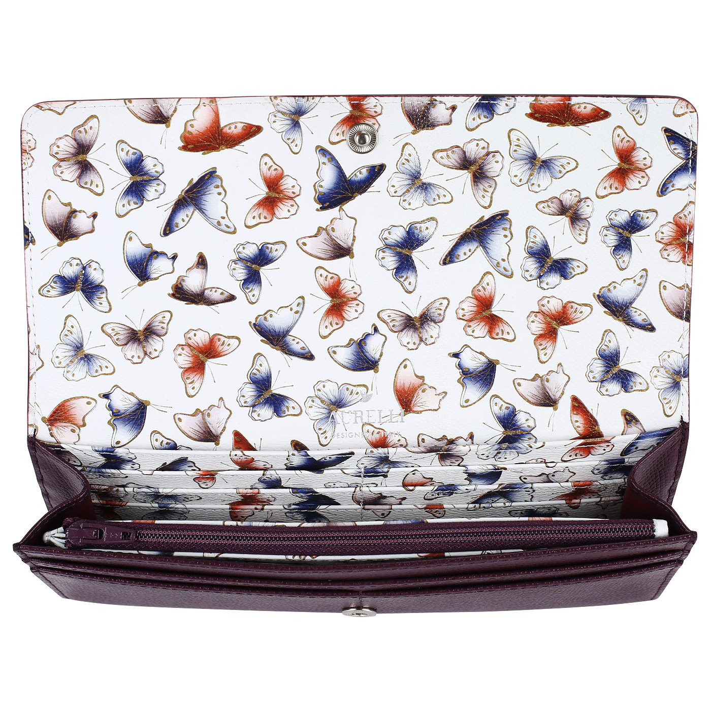 Кожаное портмоне с тиснением Aurelli Alma fantasia