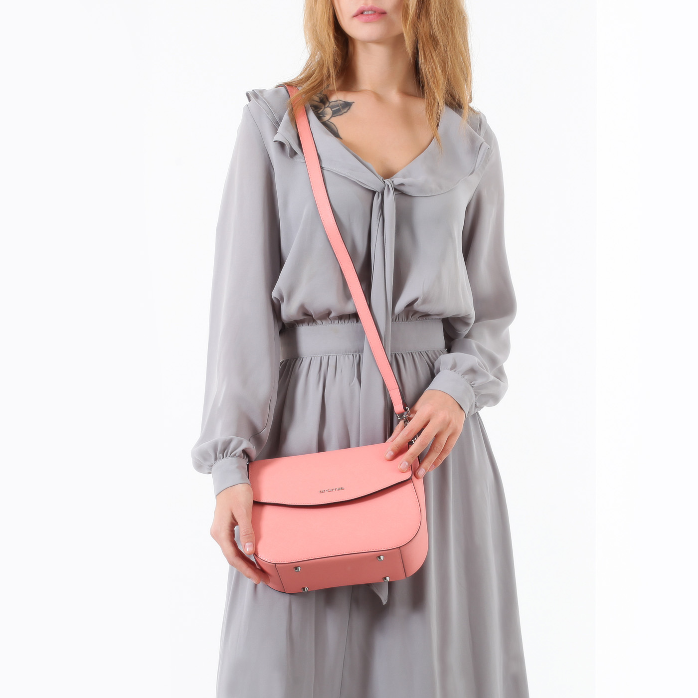 Сафьяновая сумочка с откидным клапаном Cromia Perla